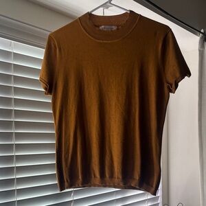 Philosophy Brown Short Sleeve Blouse